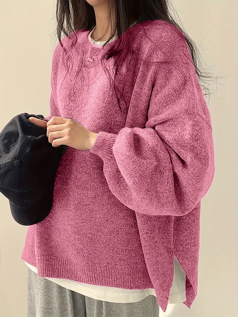 Oversized tröja - Stickad - Chunky - Oversized jumper - Jumper för kvinnor-Mira Lina