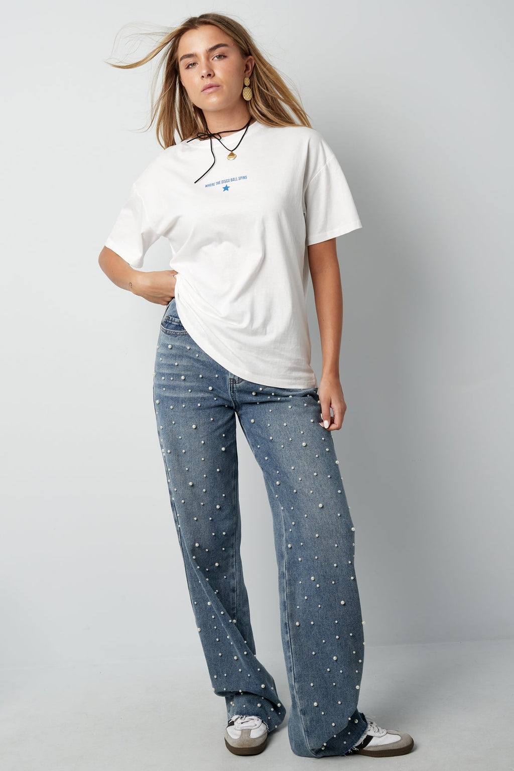 Pearl Jeans | Raka ben | Twillväv | Loose Fit Jeans | Jeans för kvinnor-Mira Lina