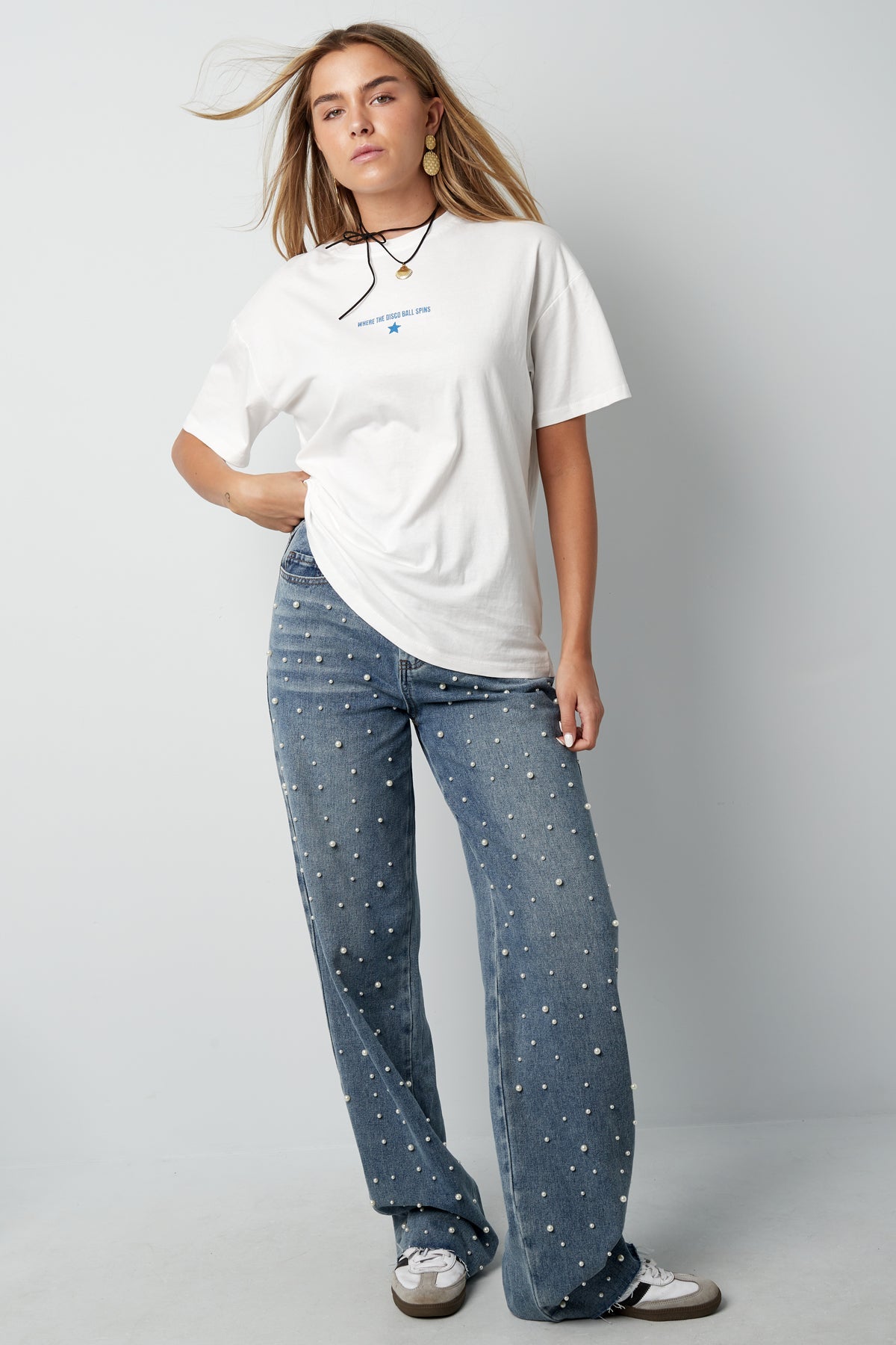 Pearl Jeans | Raka ben | Twillväv | Loose Fit Jeans | Jeans för kvinnor-Mira Lina