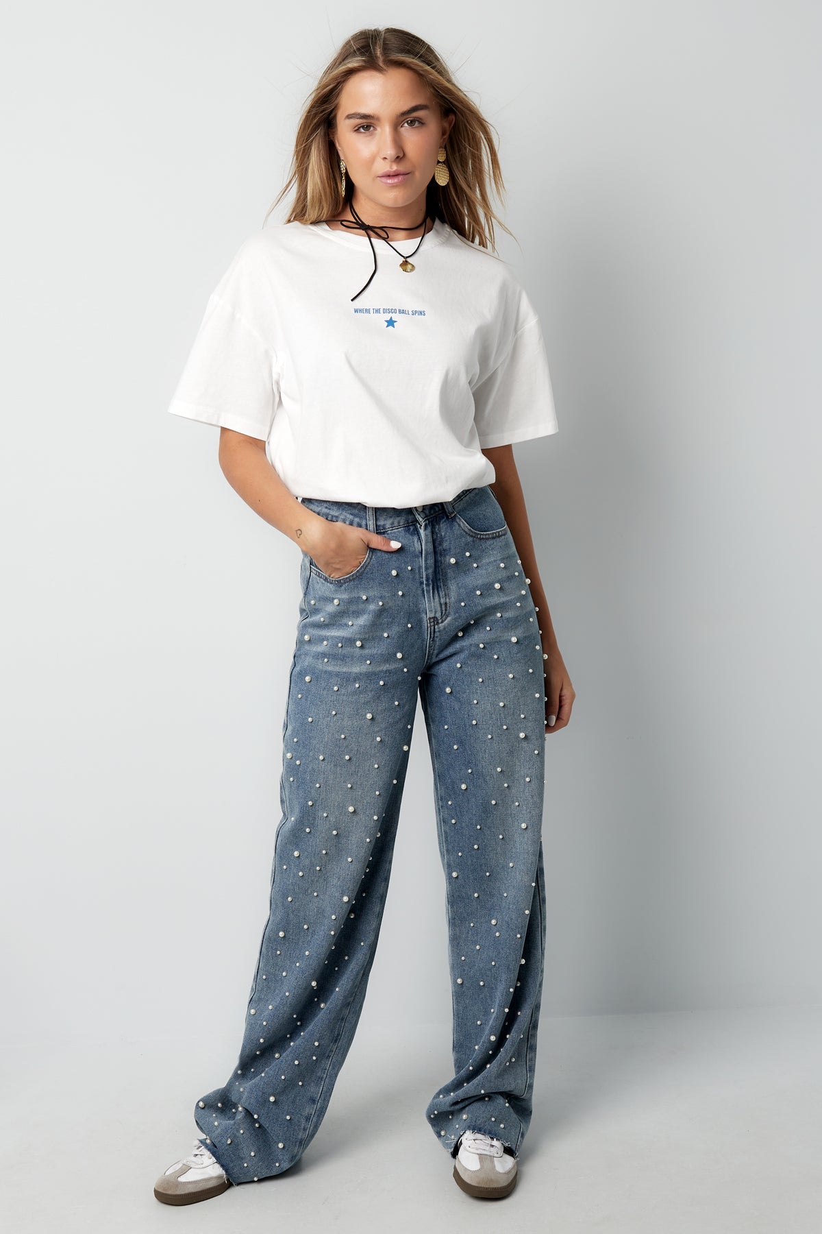 Pearl Jeans | Raka ben | Twillväv | Loose Fit Jeans | Jeans för kvinnor-Mira Lina