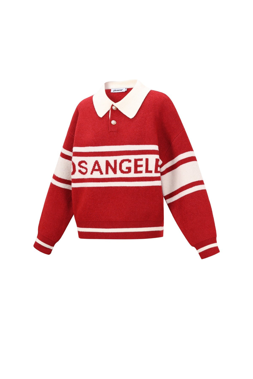 Polotröja – Los Angeles – Krage – Stickad tröja – Stickade plagg för damer-Mira Lina