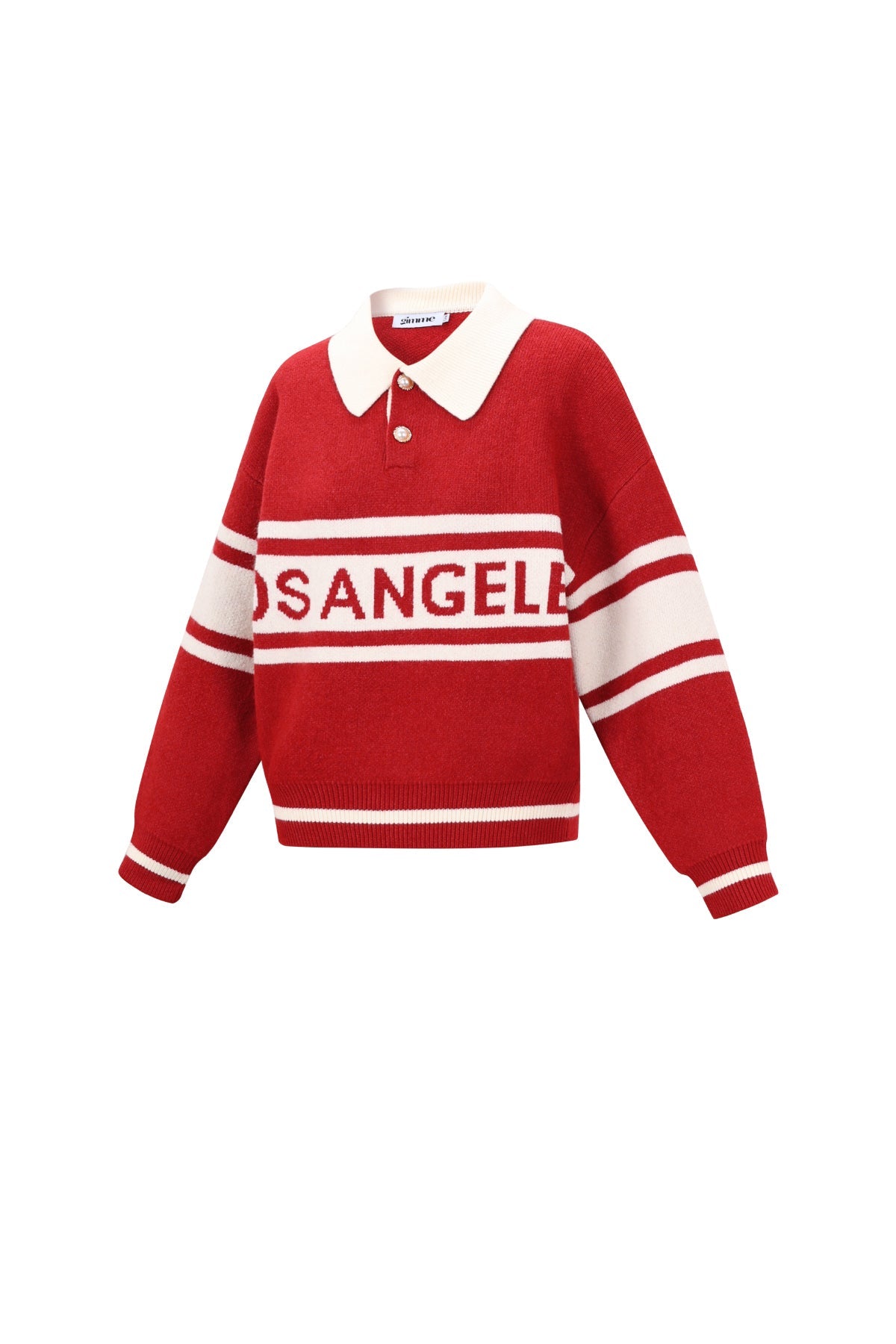 Polotröja – Los Angeles – Krage – Stickad tröja – Stickade plagg för damer-Mira Lina