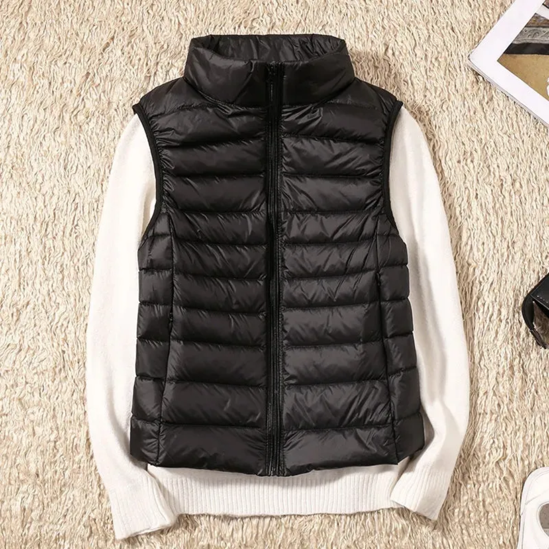 Puffer Gilet | Vadderad | Bodywarmer | Dunväst | Damväst-Mira Lina