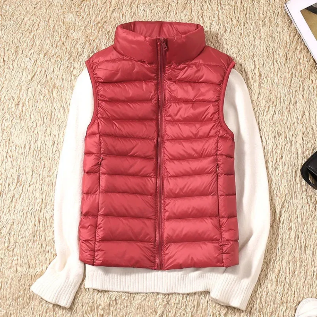 Puffer Gilet | Vadderad | Bodywarmer | Dunväst | Damväst-Mira Lina