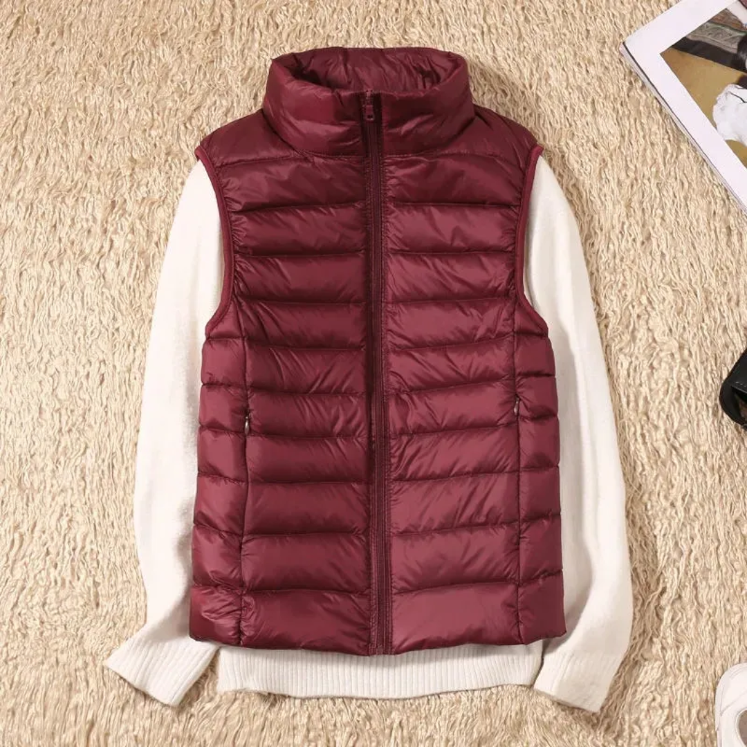 Puffer Gilet | Vadderad | Bodywarmer | Dunväst | Damväst-Mira Lina