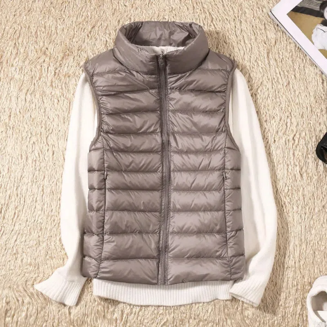 Puffer Gilet | Vadderad | Bodywarmer | Dunväst | Damväst-Mira Lina
