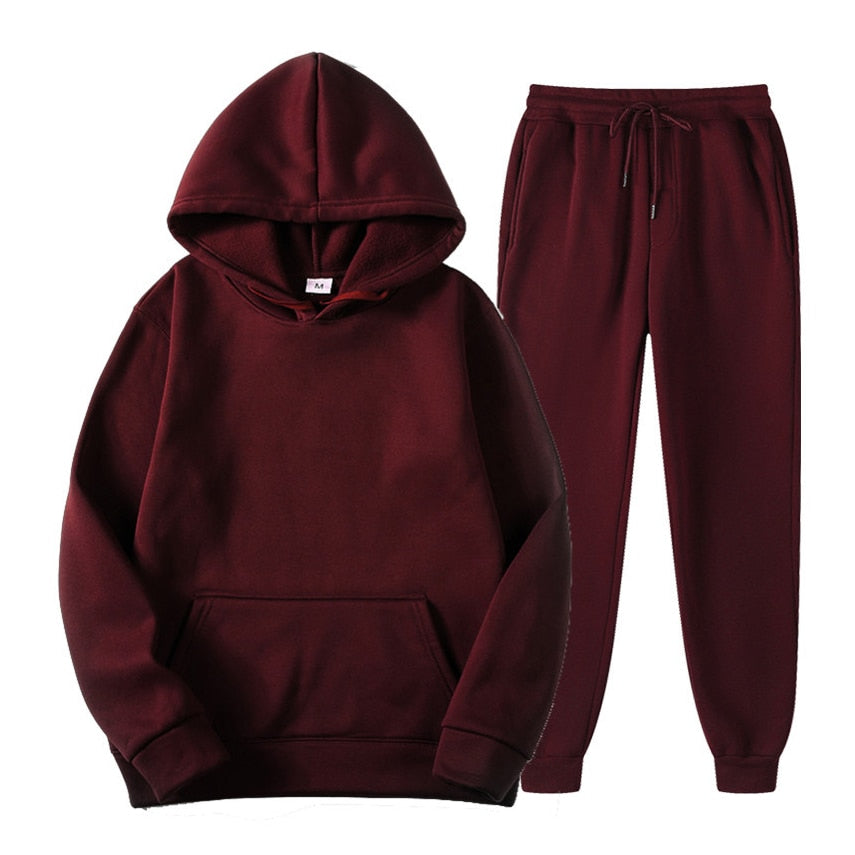 Set med huvtröja och joggare | Pullover | Dragsko | Sweat-set | Joggerset för kvinnor-Mira Lina
