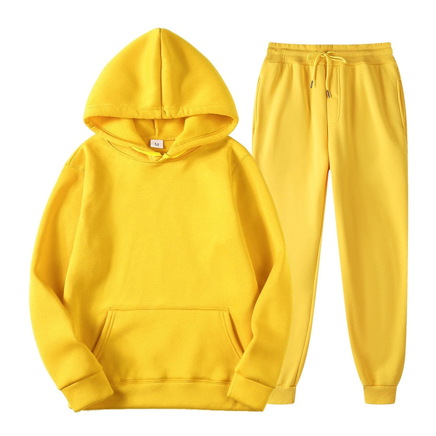 Set med huvtröja och joggare | Pullover | Dragsko | Sweat-set | Joggerset för kvinnor-Mira Lina