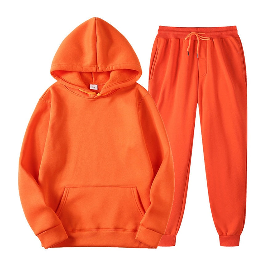 Set med huvtröja och joggare | Pullover | Dragsko | Sweat-set | Joggerset för kvinnor-Mira Lina