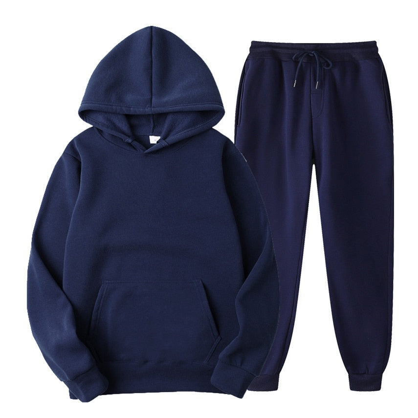 Set med huvtröja och joggare | Pullover | Dragsko | Sweat-set | Joggerset för kvinnor-Mira Lina