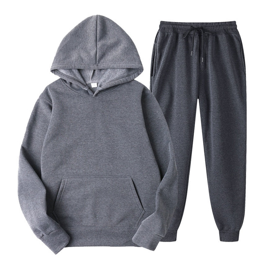 Set med huvtröja och joggare | Pullover | Dragsko | Sweat-set | Joggerset för kvinnor-Mira Lina