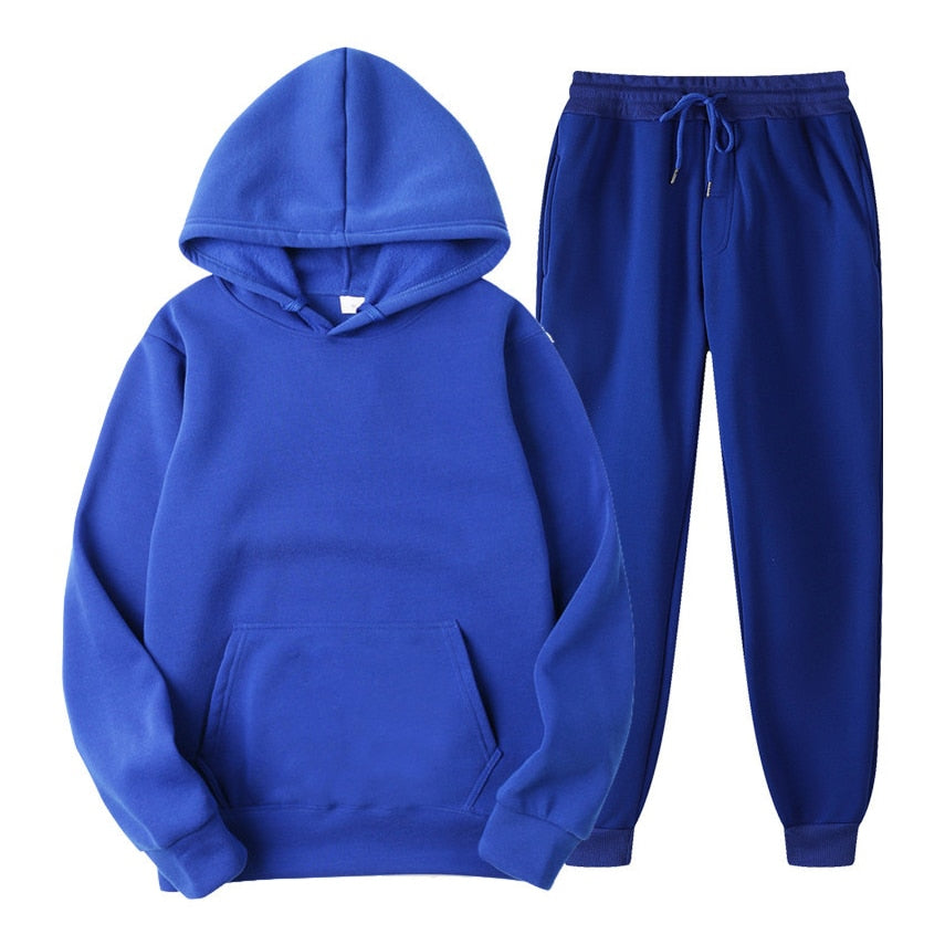 Set med huvtröja och joggare | Pullover | Dragsko | Sweat-set | Joggerset för kvinnor-Mira Lina