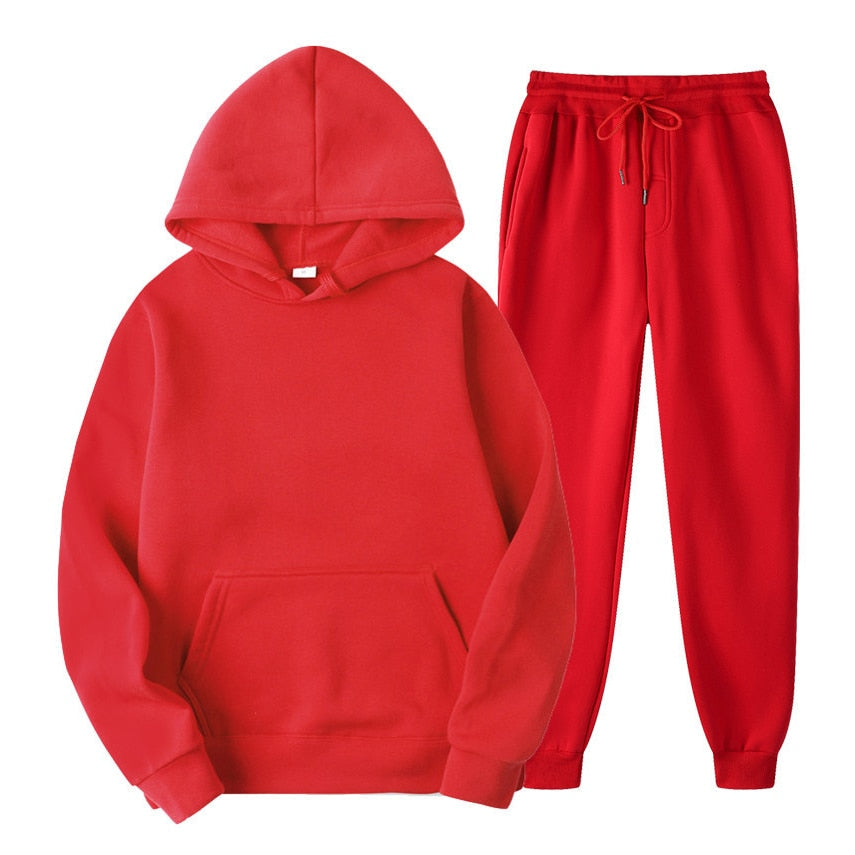 Set med huvtröja och joggare | Pullover | Dragsko | Sweat-set | Joggerset för kvinnor-Mira Lina