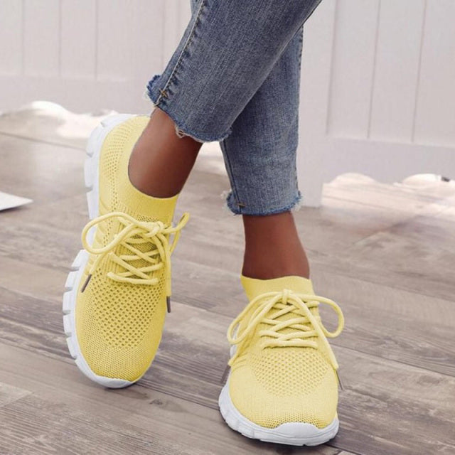 Slip-On-träningsskor | Mesh | Promenader | Slip-On-sneakers | Ortopediska skor för kvinnor-Mira Lina