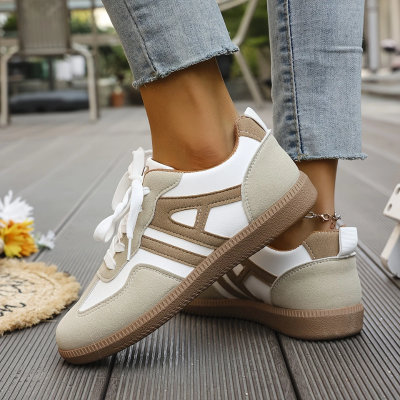 Sneakers | Beige | Snörning | Casual sneakers | Damskor-Mira Lina