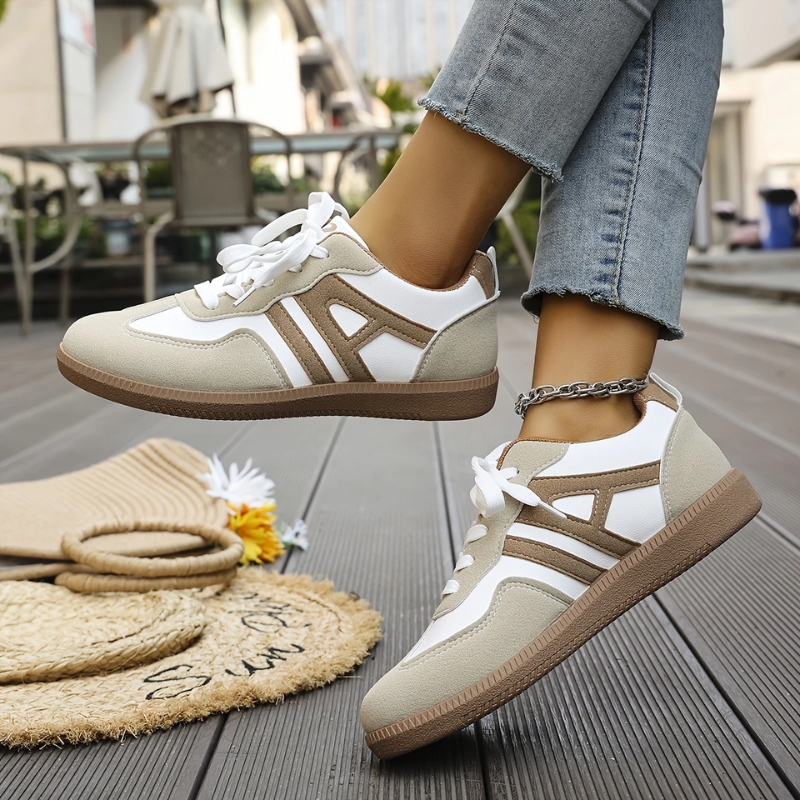 Sneakers | Beige | Snörning | Casual sneakers | Damskor-Mira Lina