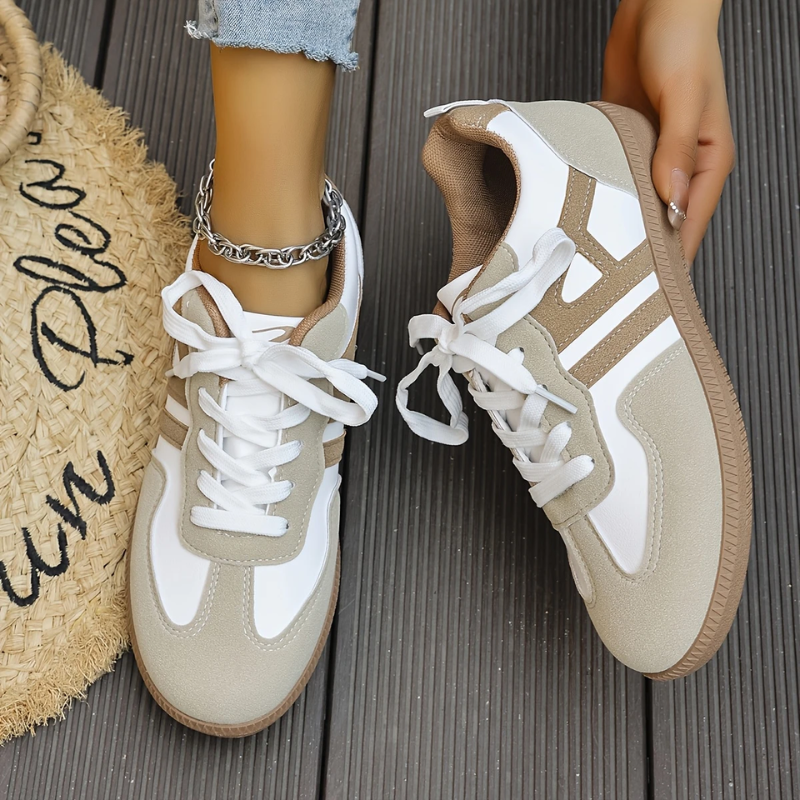 Sneakers | Beige | Snörning | Casual sneakers | Damskor-Mira Lina