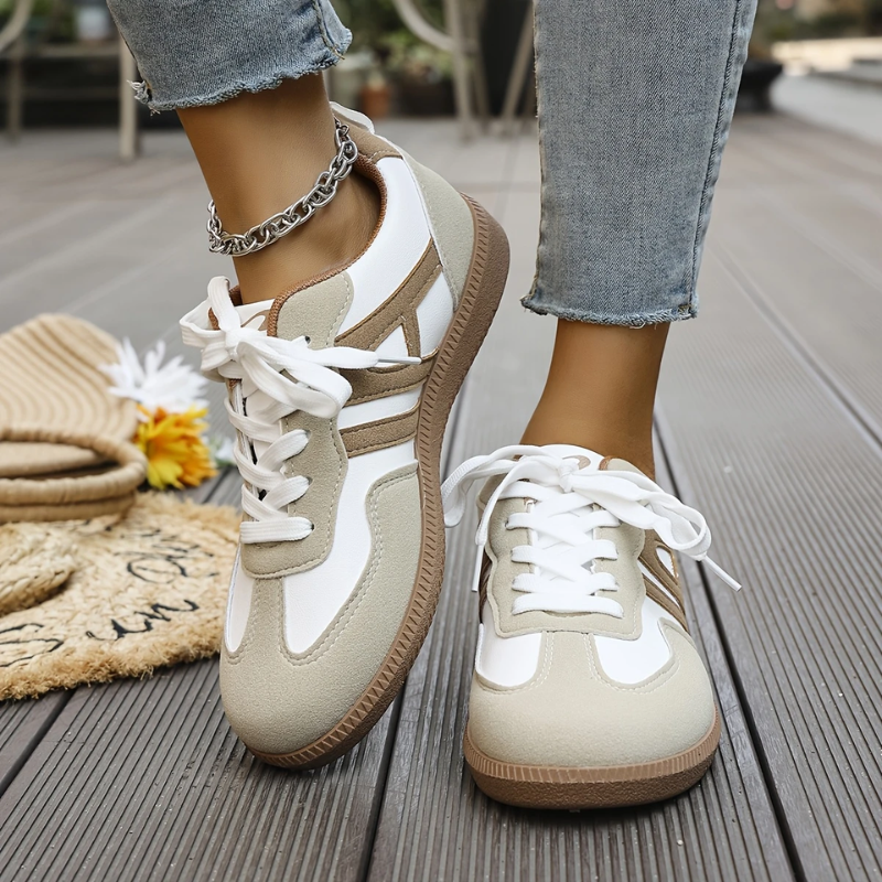 Sneakers | Beige | Snörning | Casual sneakers | Damskor-Mira Lina