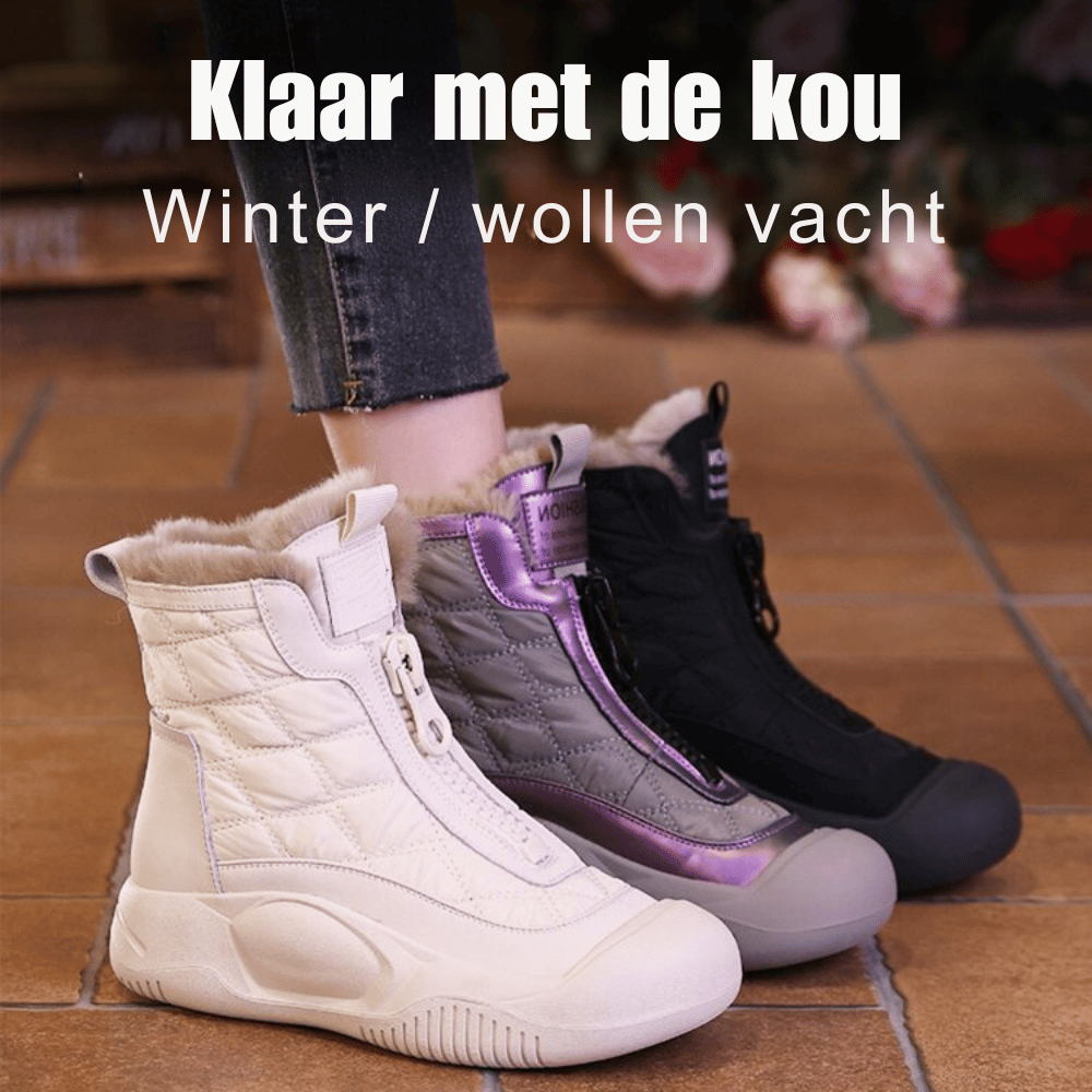 Snöstövlar – Långluggigt tygfodrade – Vattentäta – Vinterstövlar – Damstövlar-Mira Lina