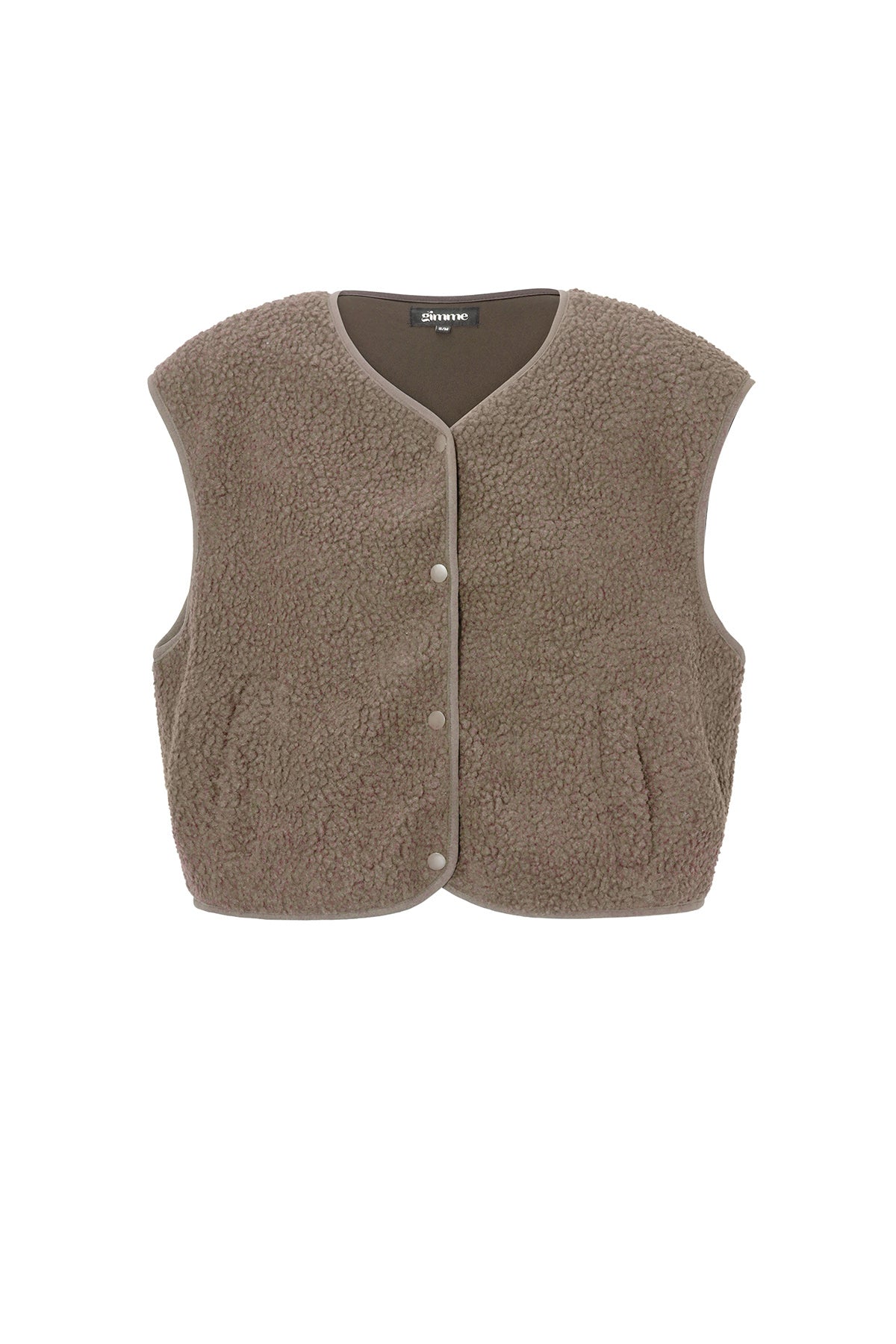 Teddyväst - Ärmlös - Loose Fit - Fleeceväst - Gilet för dam-Mira Lina
