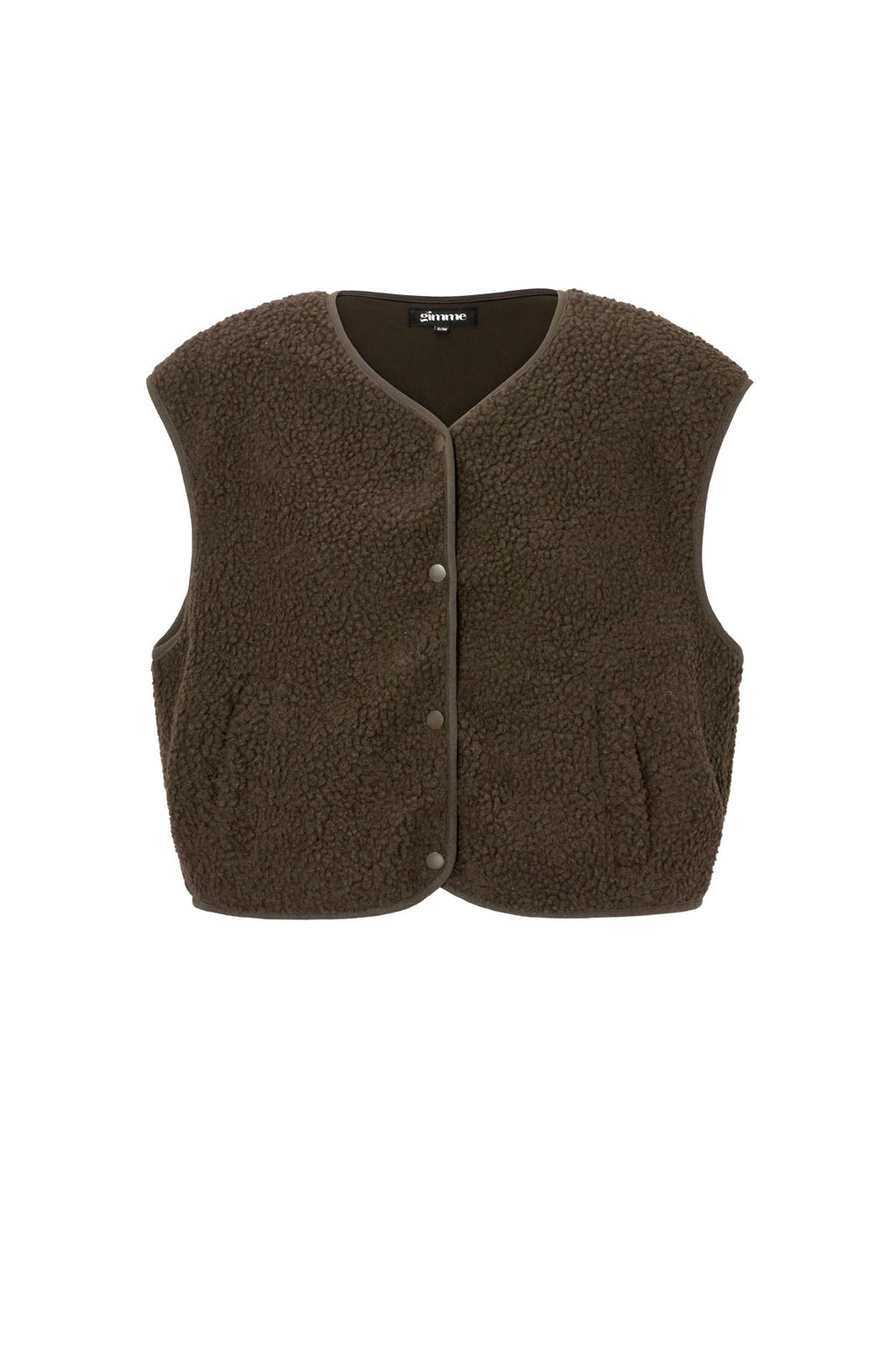 Teddyväst - Ärmlös - Loose Fit - Fleeceväst - Gilet för dam-Mira Lina