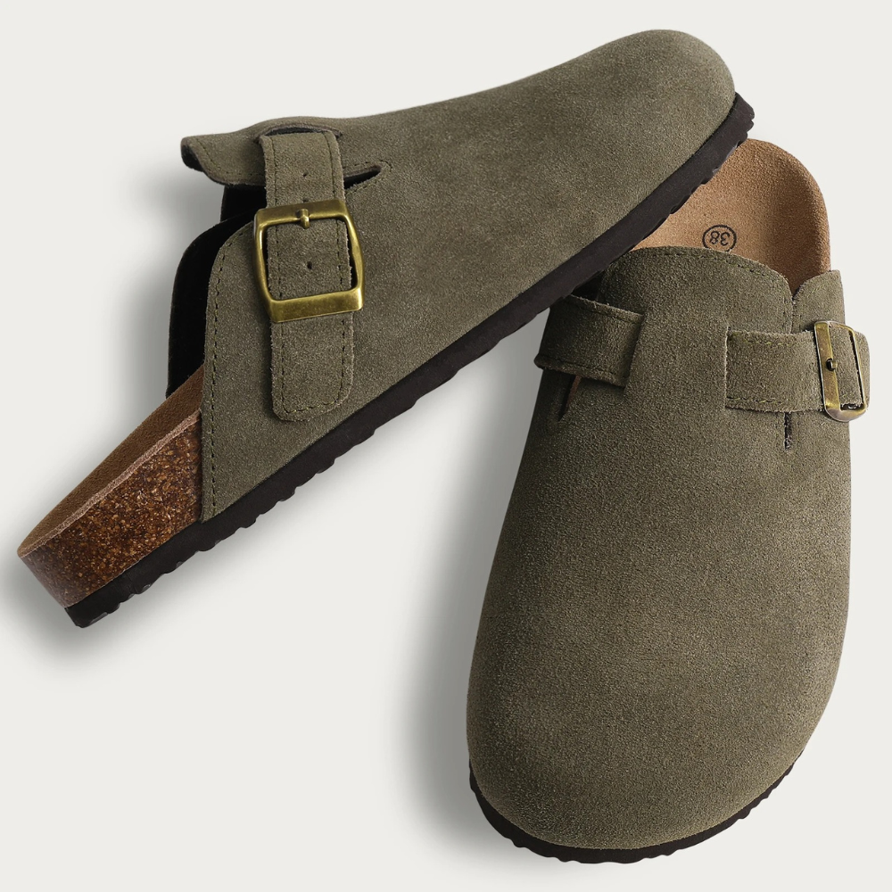 Träskor | Slip-On | Borstad mikrofiber | Ergonomisk forma skor | Träskor för kvinnor-Mira Lina