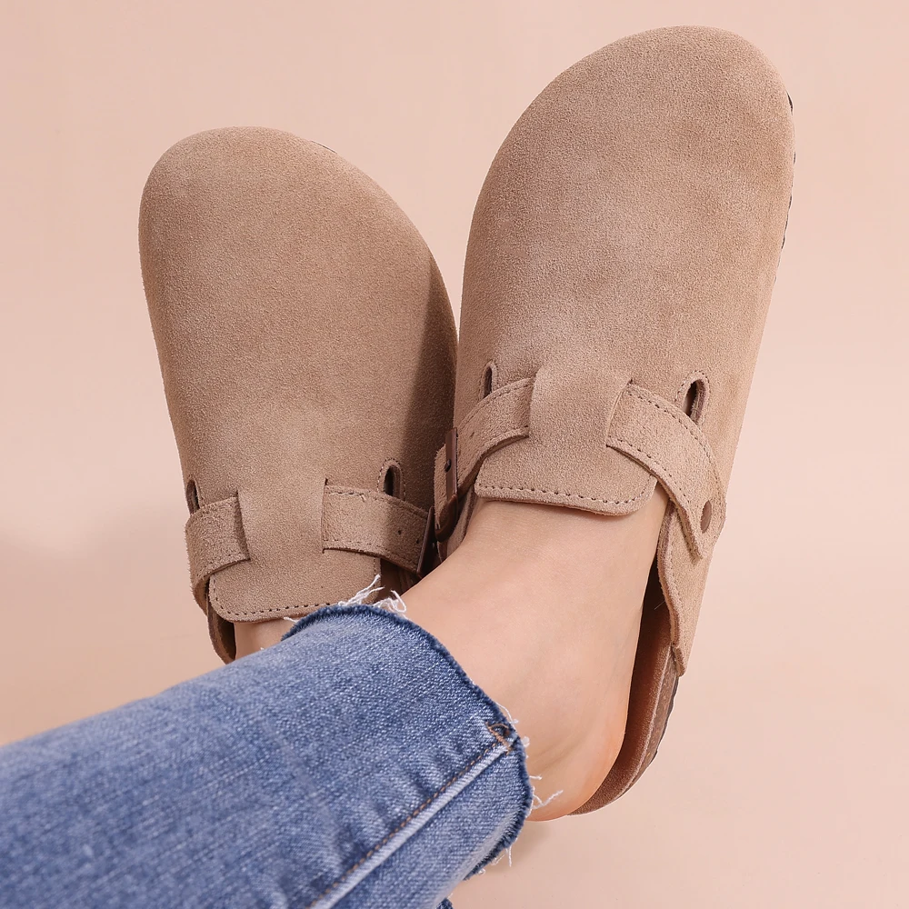 Träskor | Slip-On | Borstad mikrofiber | Ergonomisk forma skor | Träskor för kvinnor-Mira Lina
