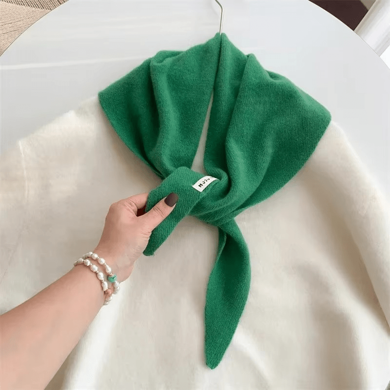 Triangelstickad halsduk | Liten | Varm | Triangelhalsduk | Damhalsduk-Mira Lina