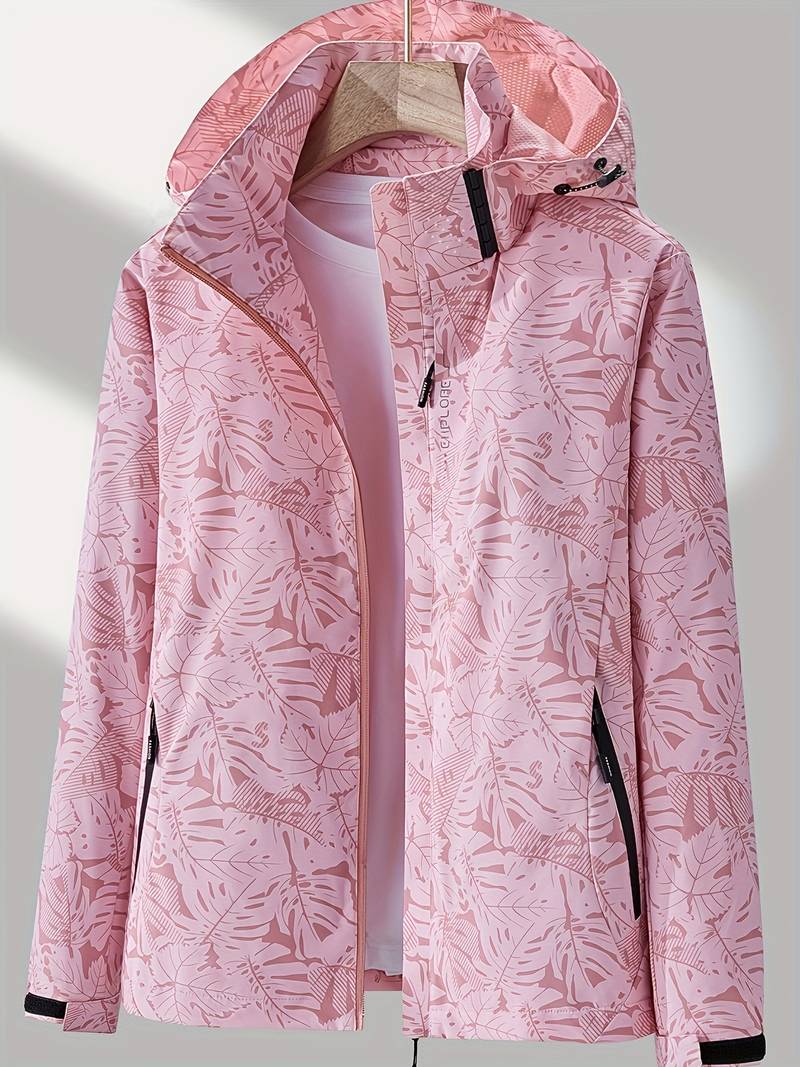 Windbreaker Jacket - Vattentät vandringsjacka med huva för damer-Mira Lina