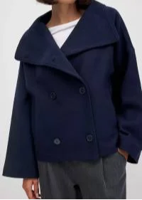 Winter Trench Coat | Kort | Oversized | Ullblandning Trench Coat | Damjacka-Mira Lina